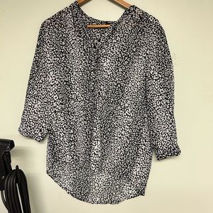 Lightweight Black and White Blouse